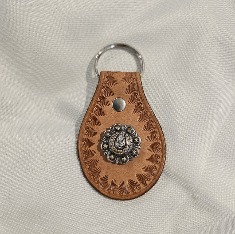Western Leather Keychain